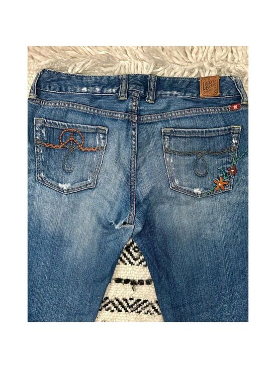 Lucky Brand Denim - Vintage Lucky Brand Lola Bootcut Jeans 29 Embroidered Pockets Y2K Boho